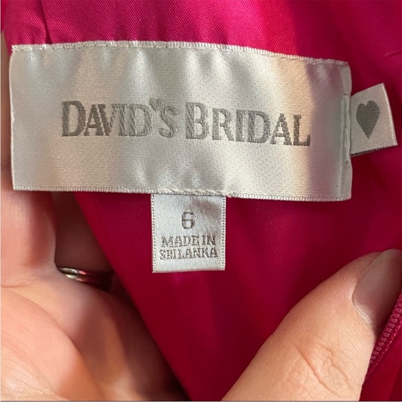 *NWT* Davids Bridal Pink MIDI Dress - Picture 5 of 6
